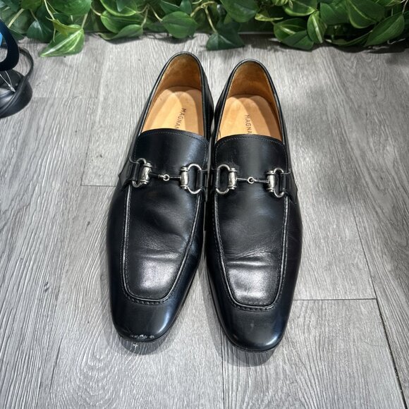 Magnanni  Silos Mens Driving Loafer Size 9.5 Horsebit Black Leather Slip On Shoe main image 5